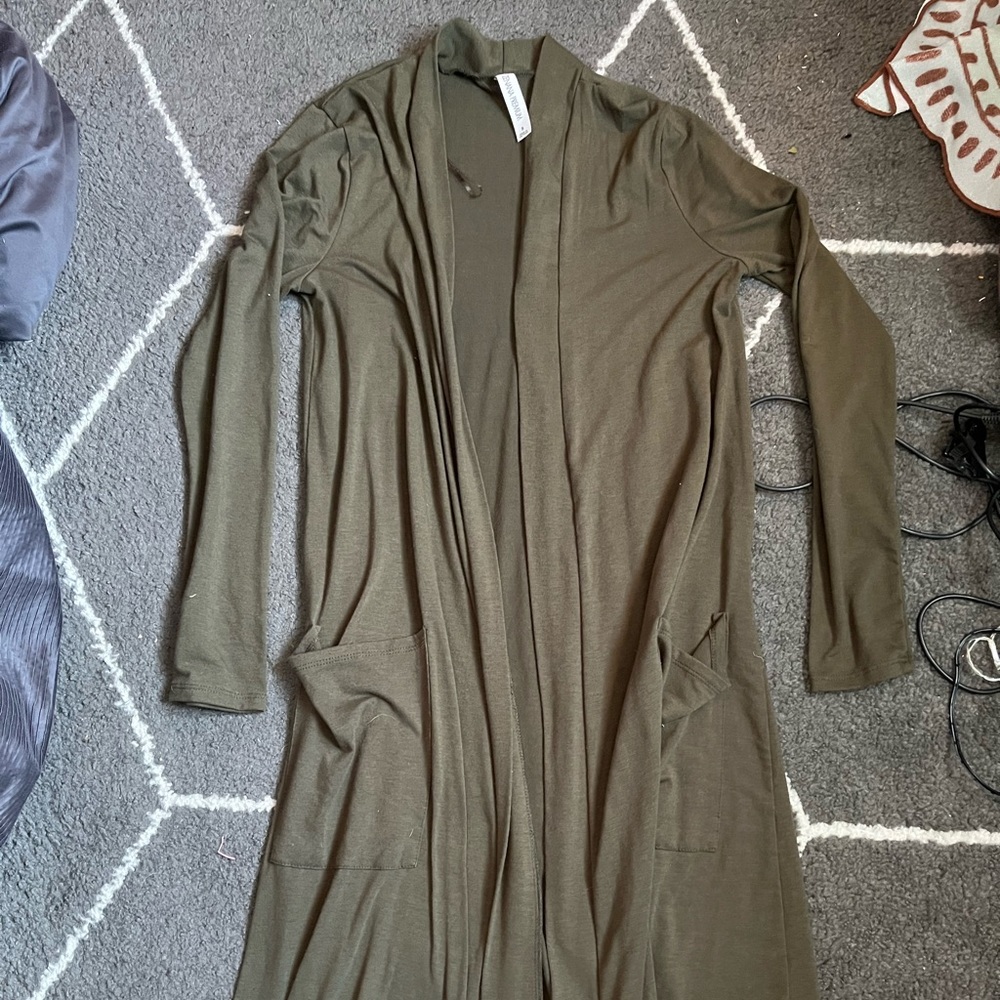 dark green cover up size small womens